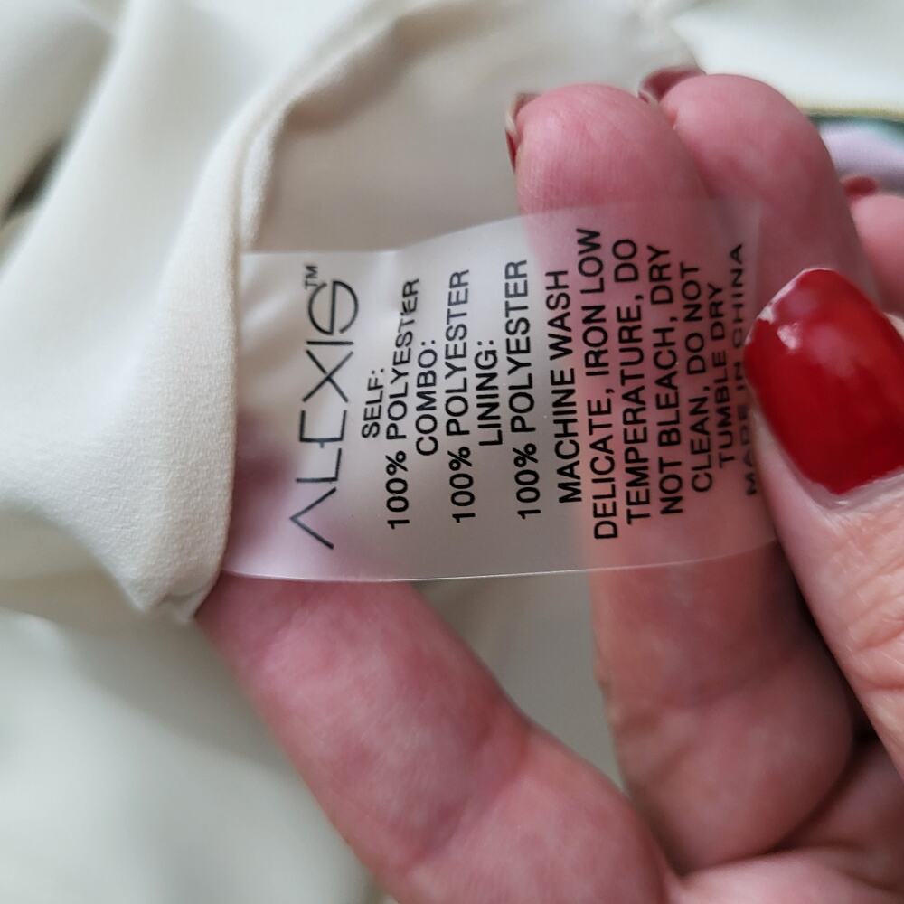 Alexis Stellar Long-Sleeve Shirt Mini Dress Belted Striped Sz M Cocktail Party - Picture 10 of 14